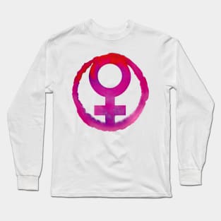 Female Symbol Watercolor Long Sleeve T-Shirt